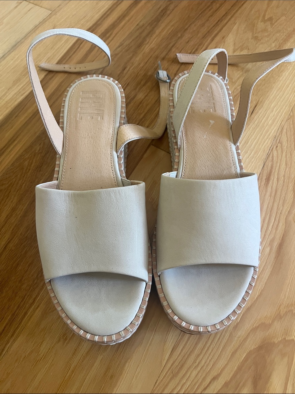 Frye Women's Open-Toe Ankle Strap Sandals in Light Beige